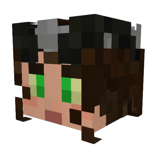TheRoseMage Minecraft avatar head, 3D render