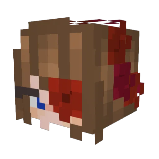 TheRoseRaven Minecraft avatar head, 3D render