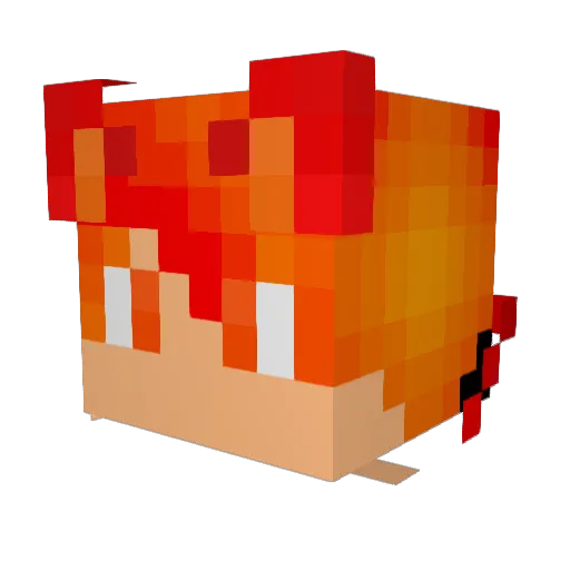 TheRowdyRiley Minecraft avatar head, 3D render
