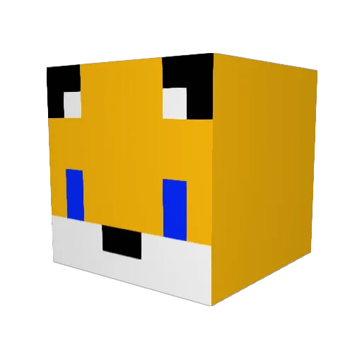 TheRoyalFirefox Minecraft avatar head, 3D render