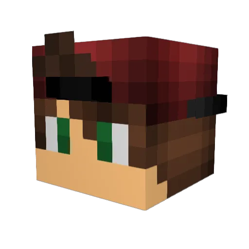 TheRoyalWolf25 Minecraft avatar head, 3D render