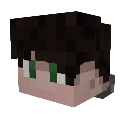 TheRunningAlex Minecraft avatar head, 3D render