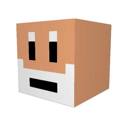 TheRunningJohn Minecraft avatar head, 3D render