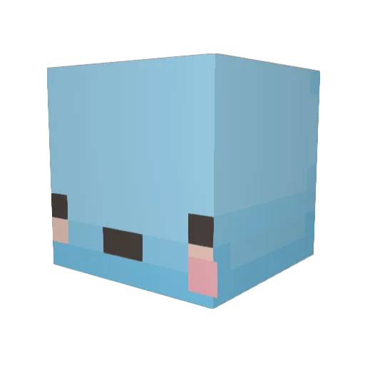 TheRusherer Minecraft avatar head, 3D render