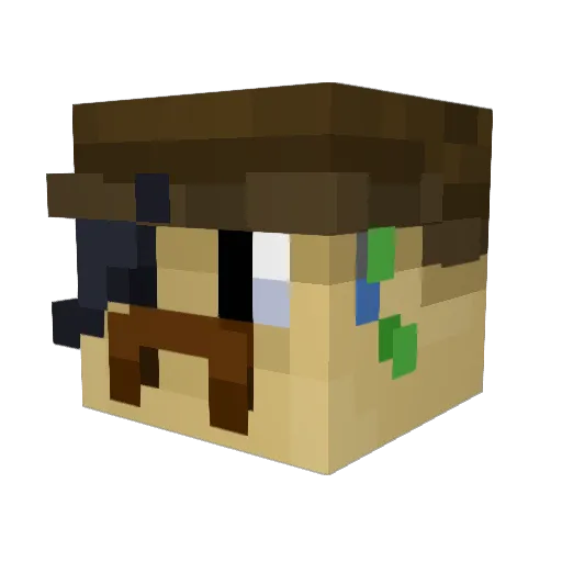 TheRussianWOMBAT Minecraft avatar head, 3D render