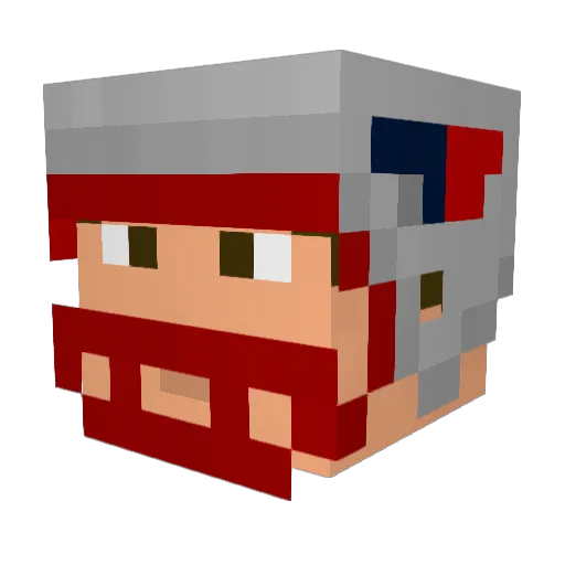 TheRustyTrombone Minecraft avatar head, 3D render
