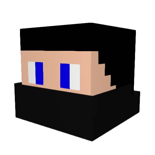 TheRyJam Minecraft avatar head, 3D render