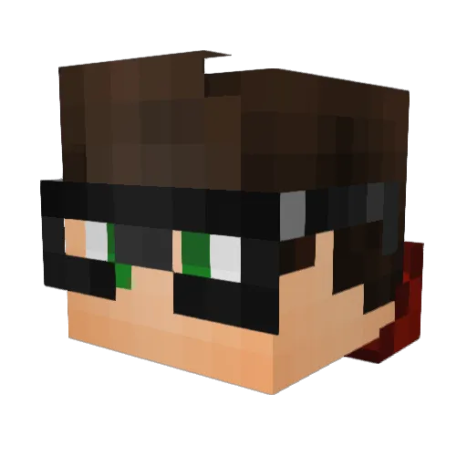 TheRyddle Minecraft avatar head, 3D render