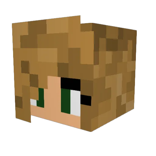 TheSaberQueen Minecraft avatar head, 3D render