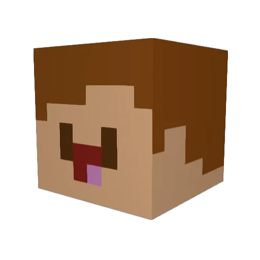 TheSaltMan Minecraft avatar head, 3D render