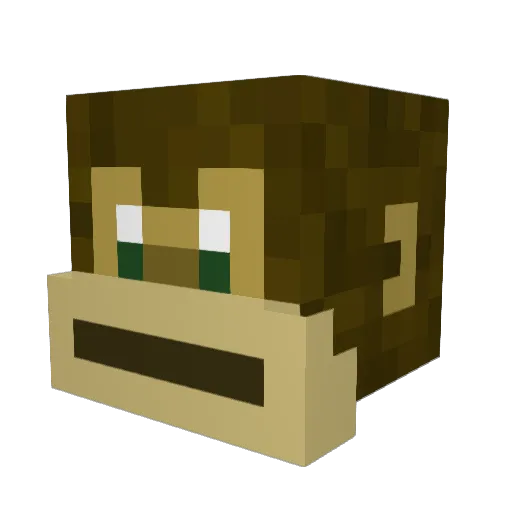 TheSaltySimian Minecraft avatar head, 3D render