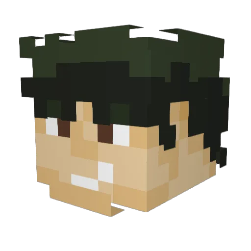 TheSameSoul Minecraft avatar head, 3D render