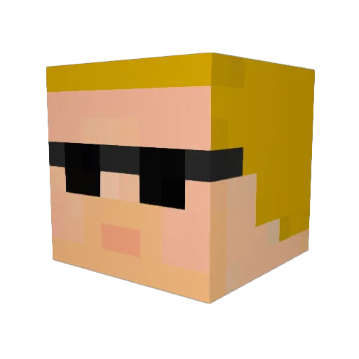 TheScarepigeon Minecraft avatar head, 3D render