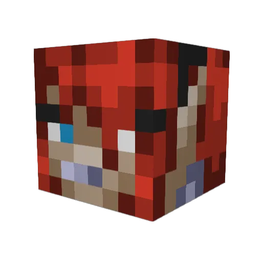 TheScarletOne Minecraft avatar head, 3D render
