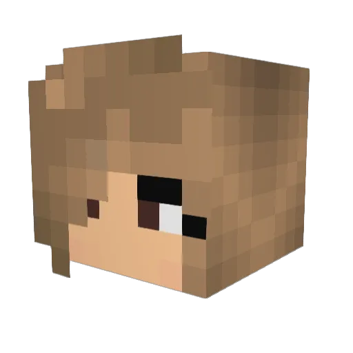 TheScarletRibbon Minecraft avatar head, 3D render