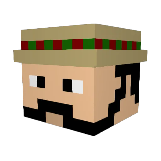 TheScaryTaco Minecraft avatar head, 3D render
