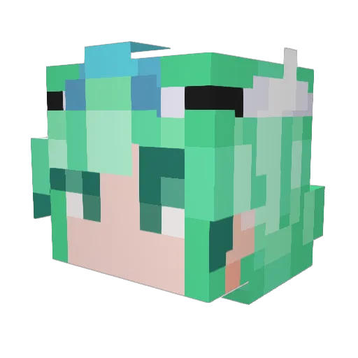 TheSchlafi Minecraft avatar head, 3D render