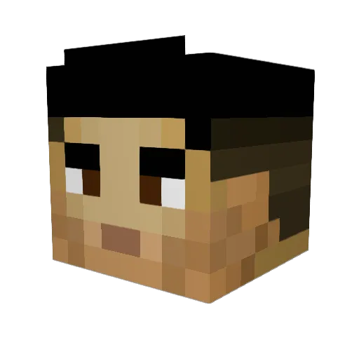 TheScorpion15 Minecraft avatar head, 3D render