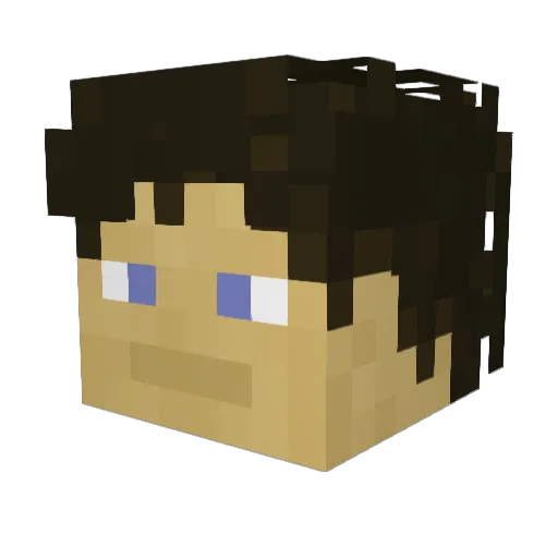 TheScrollMaster Minecraft avatar head, 3D render