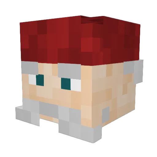 TheSecretCard Minecraft avatar head, 3D render