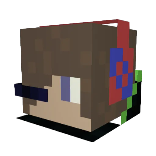 TheSecrt Minecraft avatar head, 3D render