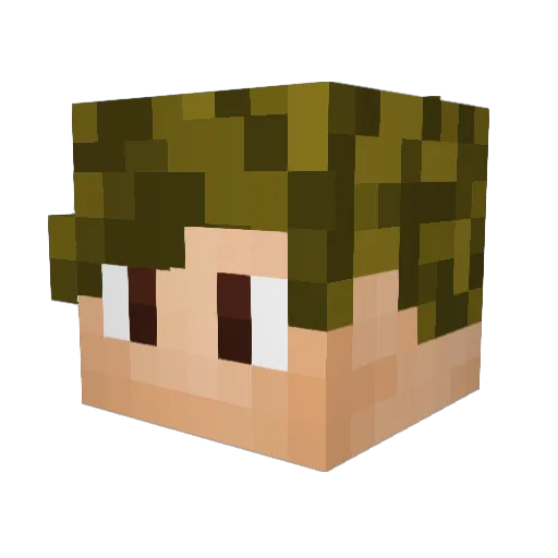 TheSerfII Minecraft avatar head, 3D render