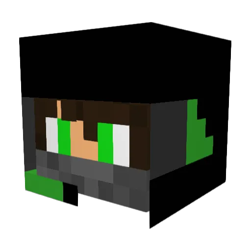 TheShadow1000 Minecraft avatar head, 3D render