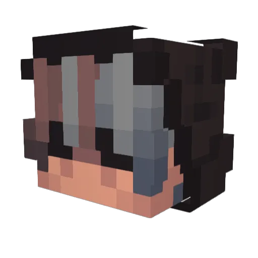 TheSharkXD Minecraft avatar head, 3D render