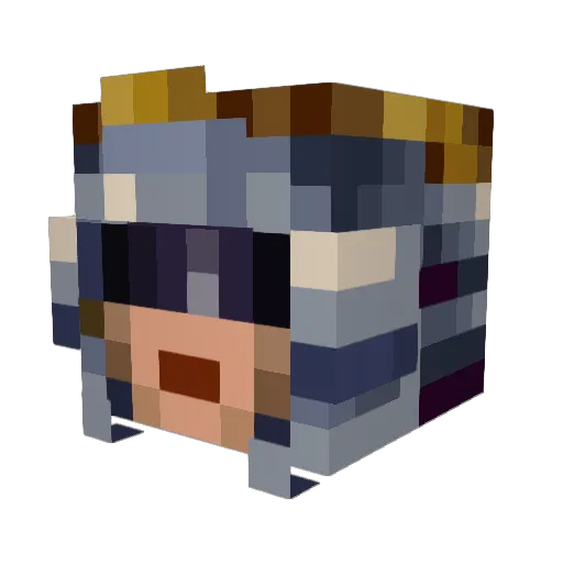 TheSherf Minecraft avatar head, 3D render