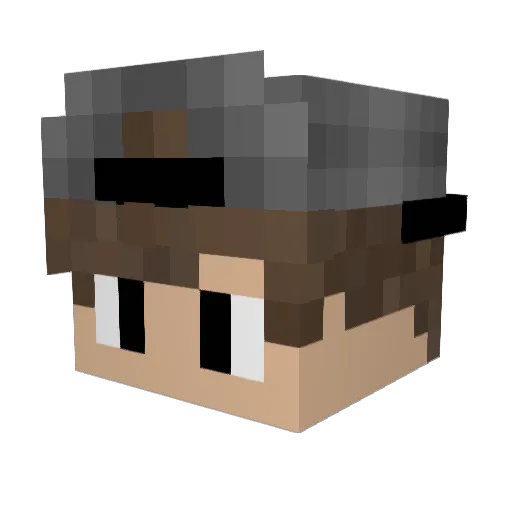 TheShini Minecraft avatar head, 3D render