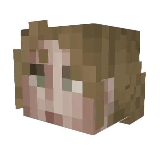 TheShinyHodzic Minecraft avatar head, 3D render
