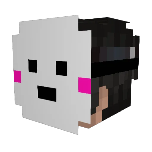 TheShitAge Minecraft avatar head, 3D render