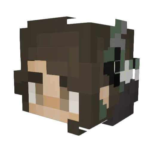 TheShnoka Minecraft avatar head, 3D render