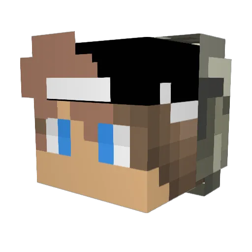 TheShockerGo Minecraft avatar head, 3D render
