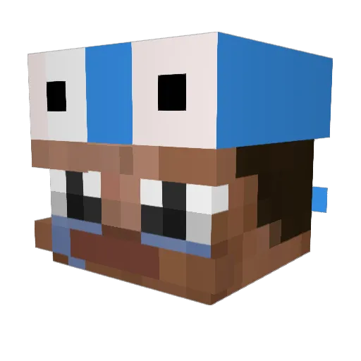 TheShuaiB1 Minecraft avatar head, 3D render