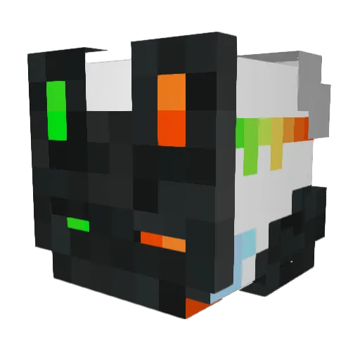 TheShyOfficial Minecraft avatar head, 3D render