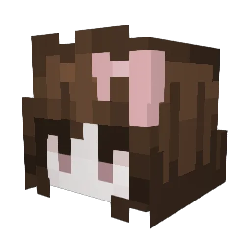 TheSilverLady1 Minecraft avatar head, 3D render