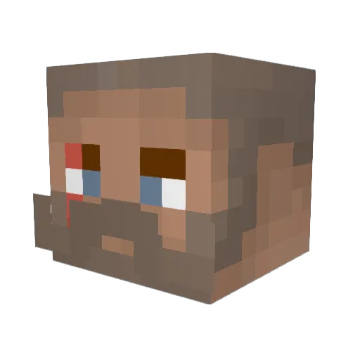 TheSilverfang Minecraft avatar head, 3D render