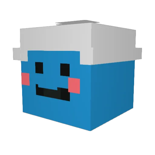 TheSixZ Minecraft avatar head, 3D render