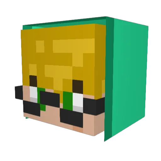 TheSlackinLackey Minecraft avatar head, 3D render