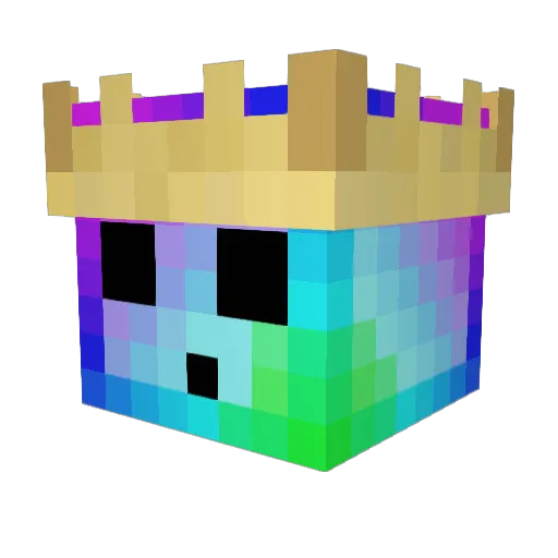TheSlimePrince Minecraft avatar head, 3D render