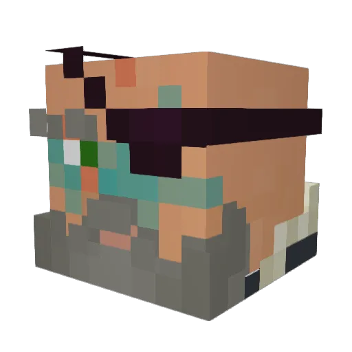TheSlimeyPigeon Minecraft avatar head, 3D render