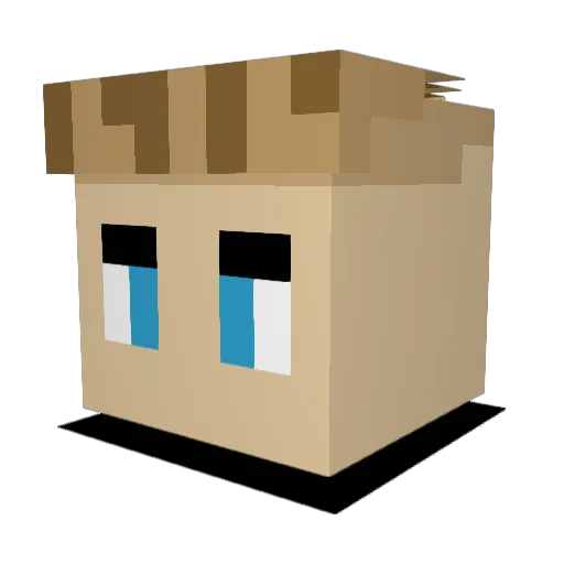 TheSlurpYT Minecraft avatar head, 3D render