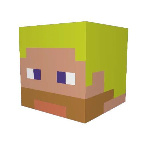 TheSmaxor Minecraft avatar head, 3D render