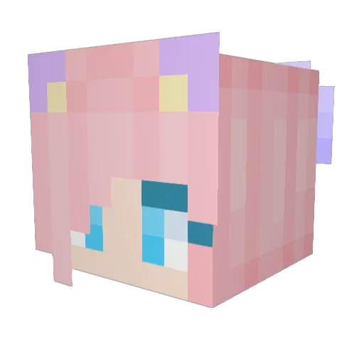 TheSnowBunny Minecraft avatar head, 3D render