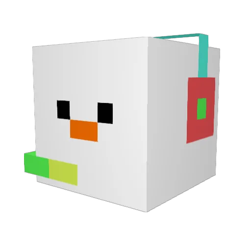 TheSnowHost Minecraft avatar head, 3D render