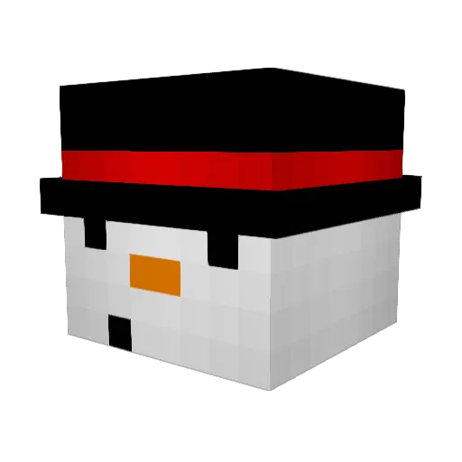 TheSnowMan18 Minecraft avatar head, 3D render
