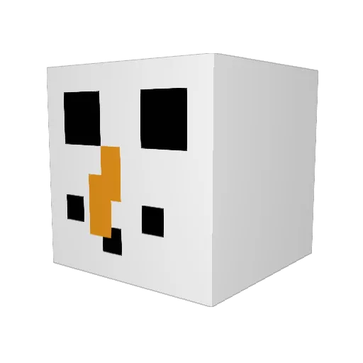 TheSnowman1824 Minecraft avatar head, 3D render