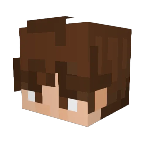 TheSockPotato Minecraft avatar head, 3D render