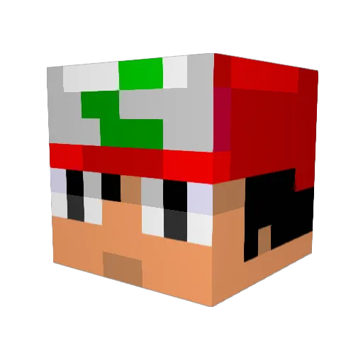 TheSourChurro Minecraft avatar head, 3D render